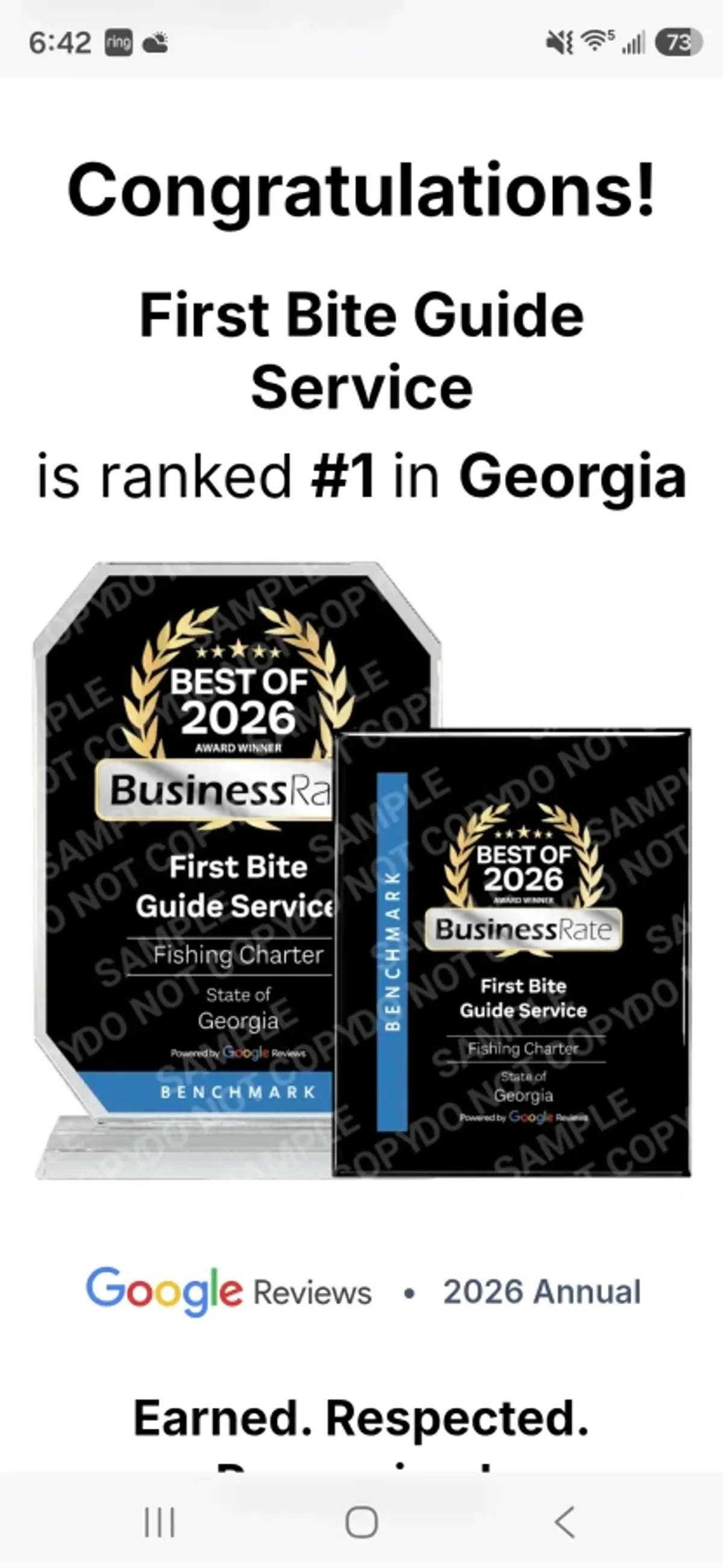 We are honored. 
