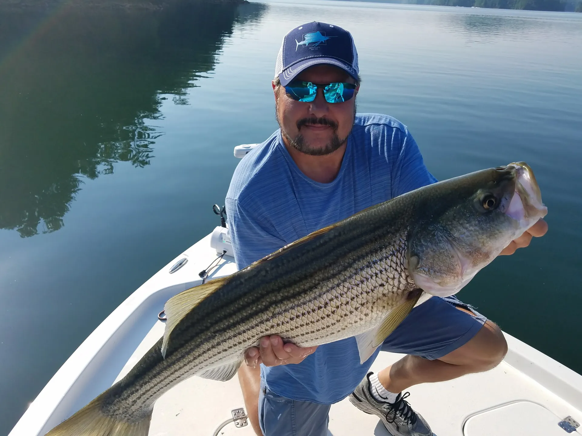 Fishing on Lake Allatoona at sunrise